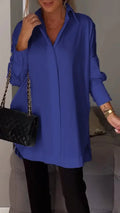 Casual Irregular Pullover Long Sleeve Blouse image 7