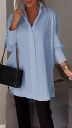 Casual Irregular Pullover Long Sleeve Blouse image 14