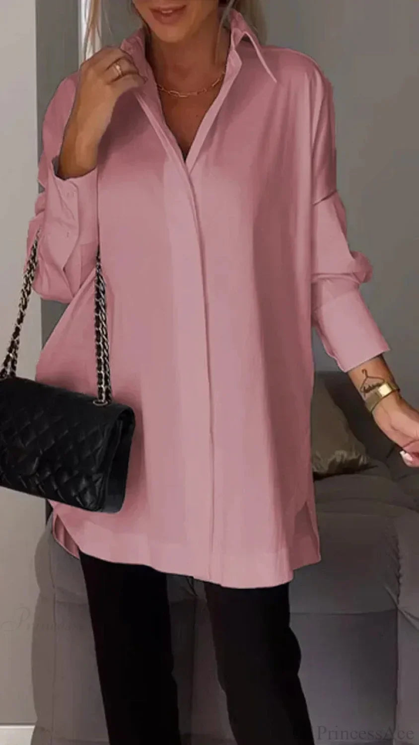 Casual Irregular Pullover Long Sleeve Blouse image 10