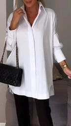 Casual Irregular Pullover Long Sleeve Blouse image 12