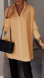 Casual Irregular Pullover Long Sleeve Blouse image 13