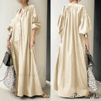 Casual Lantern Sleeve Maxi Sundress image 2