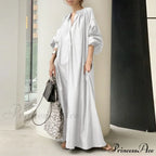 Casual Lantern Sleeve Maxi Sundress image 3