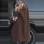 Casual Long Patchwork Lace-Up Overcoat image 4