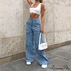 Casual Loose Long Cargo Jeans image 5