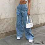 Casual Loose Long Cargo Jeans image 4