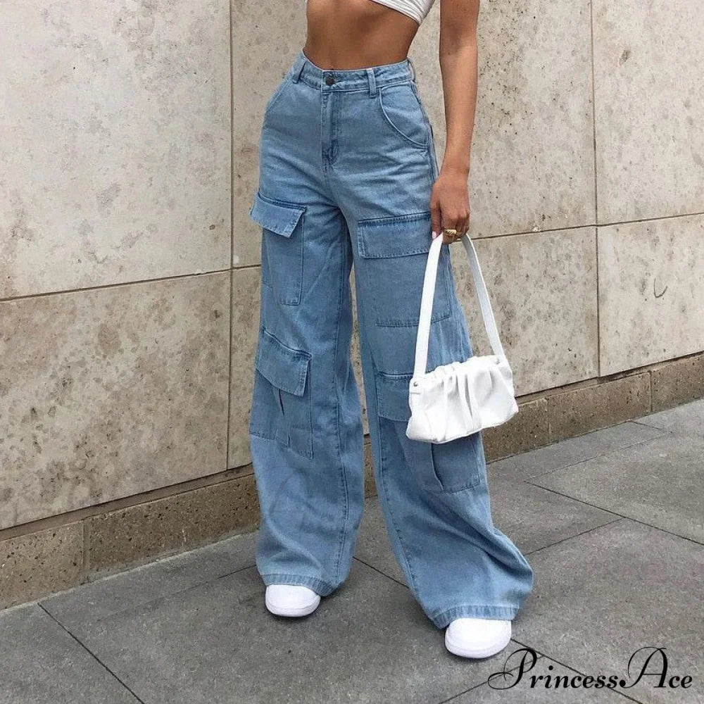 Casual Loose Long Cargo Jeans image 4