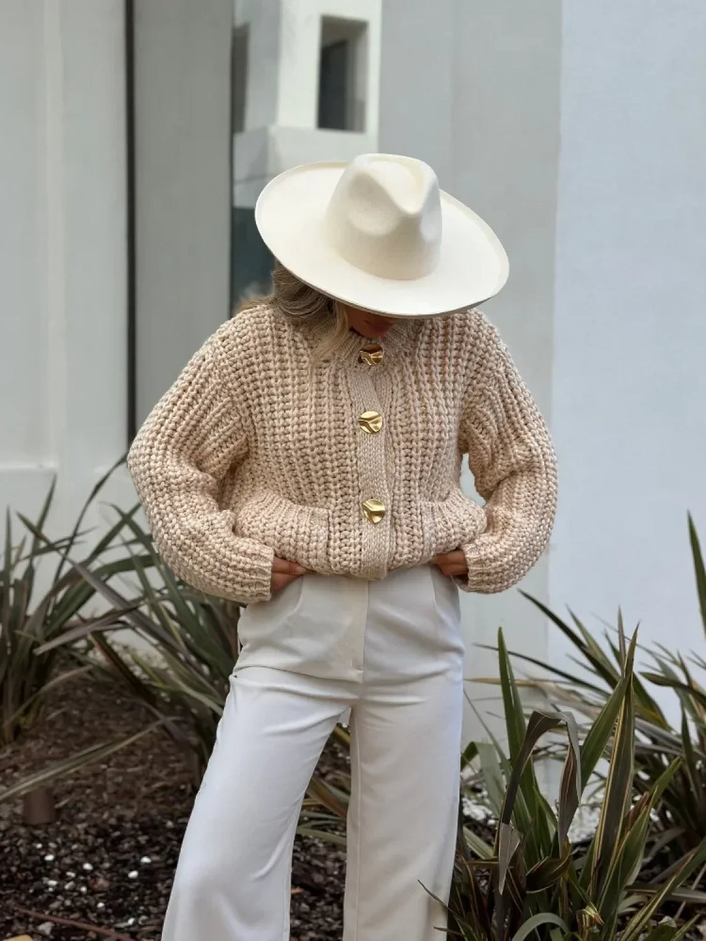 Casual O-Neck Long Sleeve Pocket Cardigan image 5
