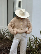 Casual O-Neck Long Sleeve Pocket Cardigan image 5