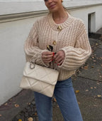 Casual O-Neck Long Sleeve Pocket Cardigan image 1