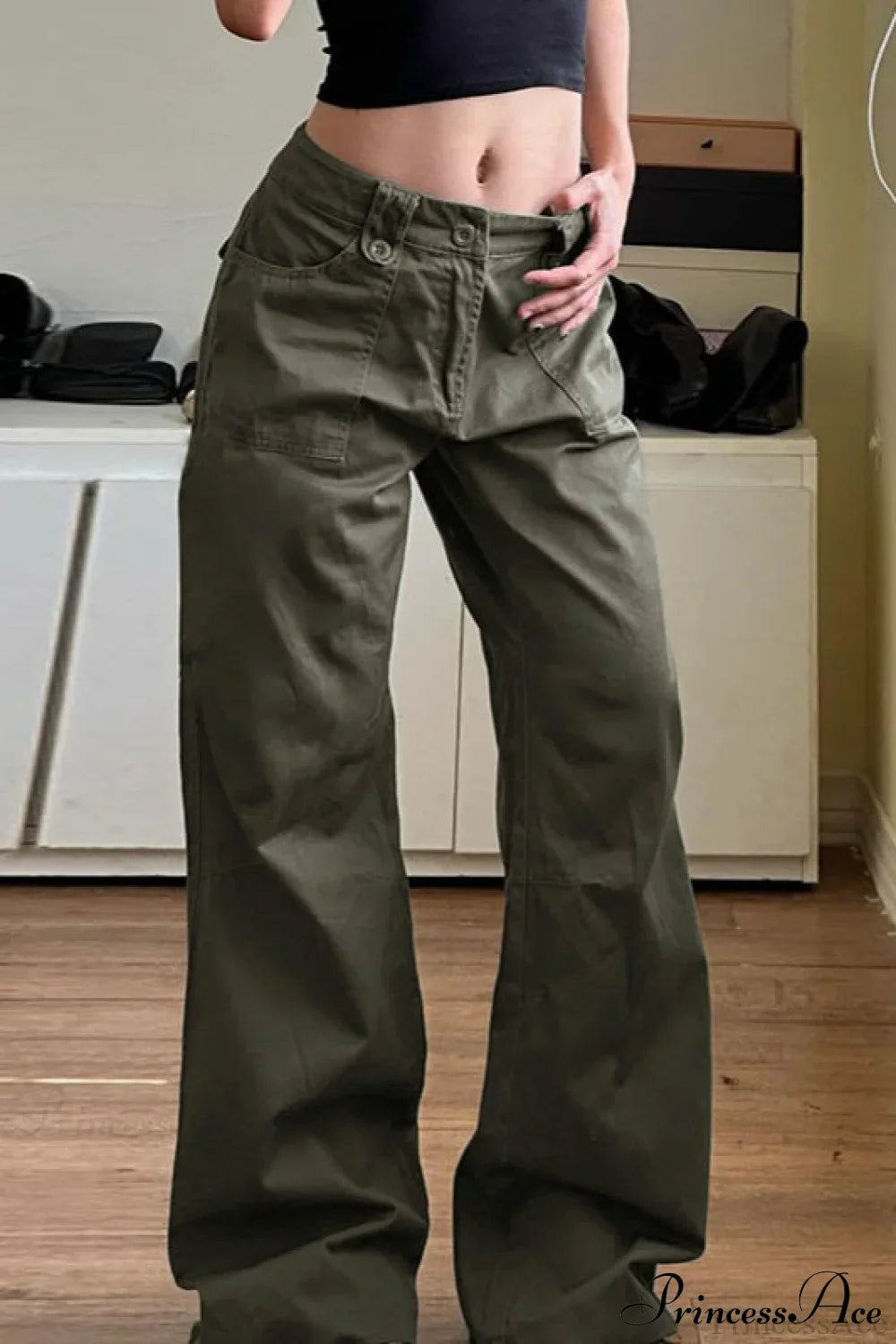 Casual Parachute Wide-Leg Cargo Pants image 2