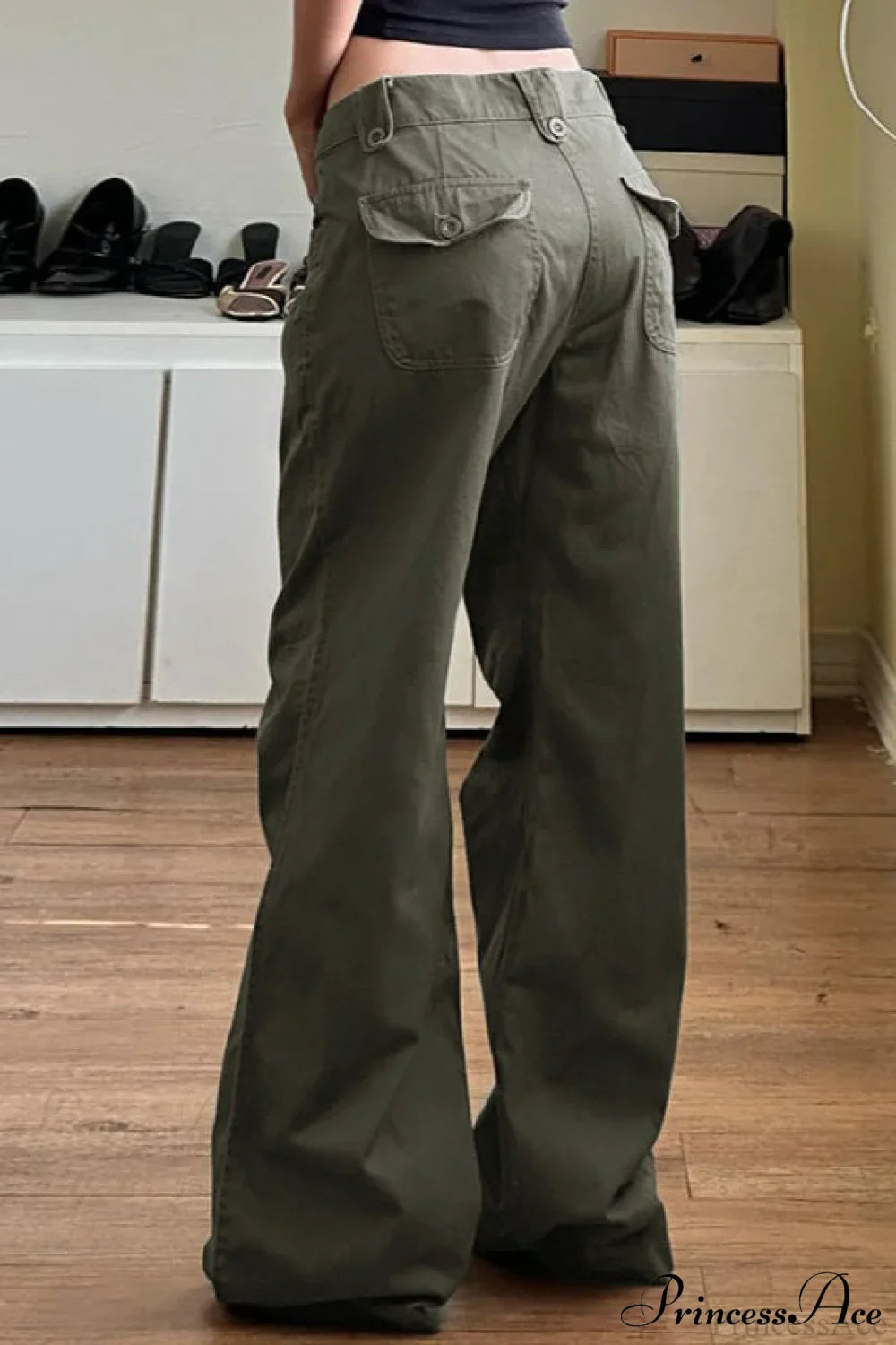 Casual Parachute Wide-Leg Cargo Pants image 3
