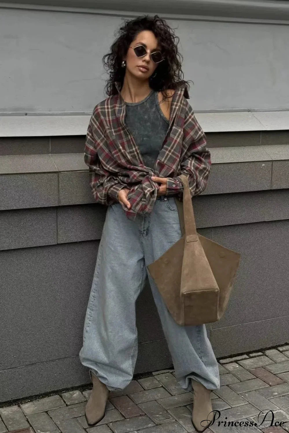 Casual Plaid Lapel Shirt Blouse image 3