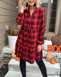 Casual Plaid Shirt Dress image 1