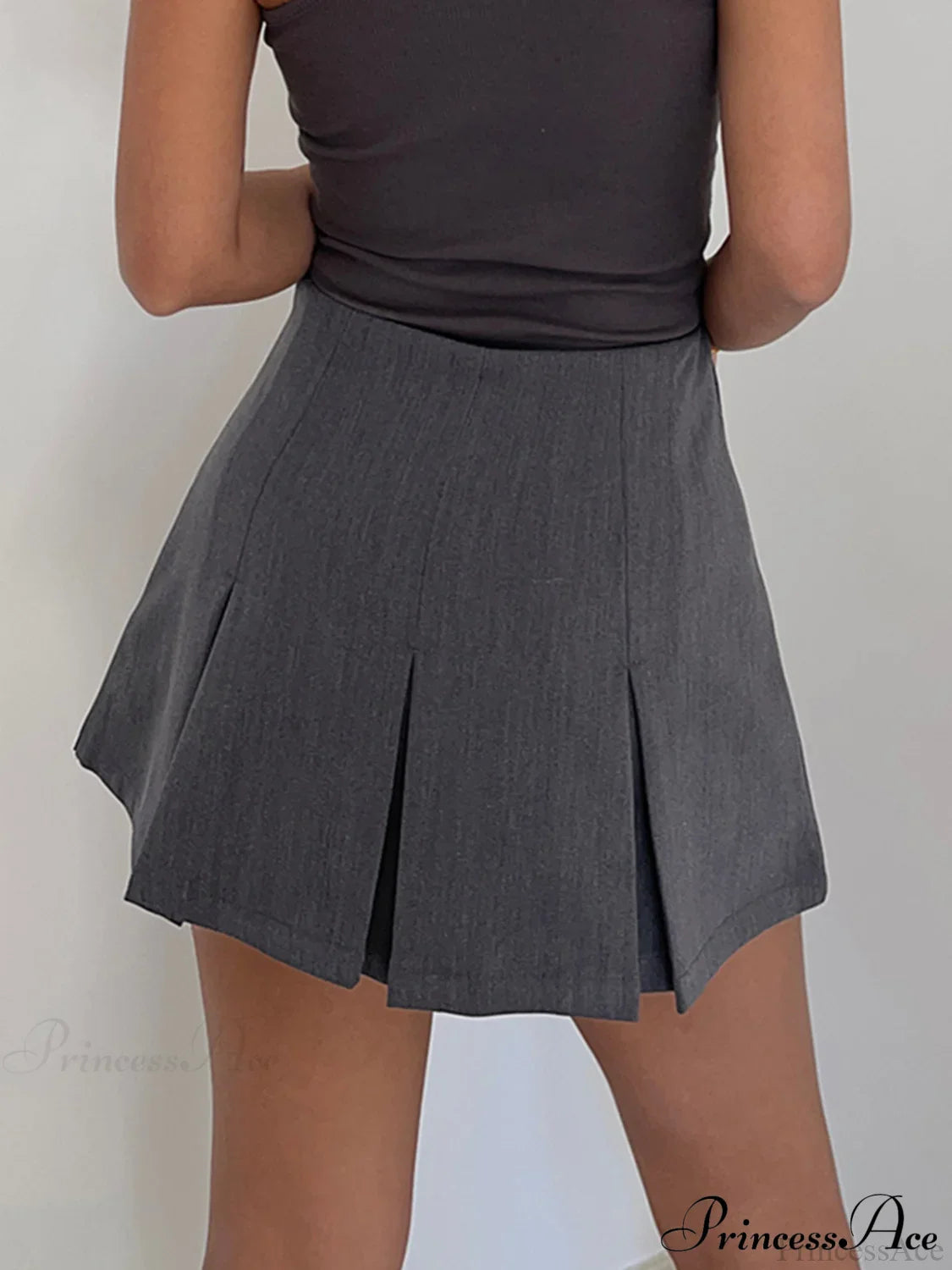 Casual Pleated Graceful Hem Mini Skirt image 4