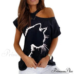 Casual Print Short Sleeve O-neck Tops image 1