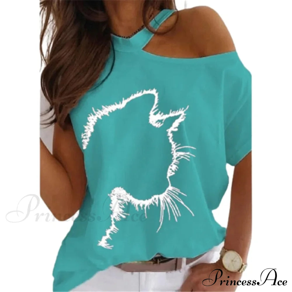 Casual Print Short Sleeve O-neck Tops image 17
