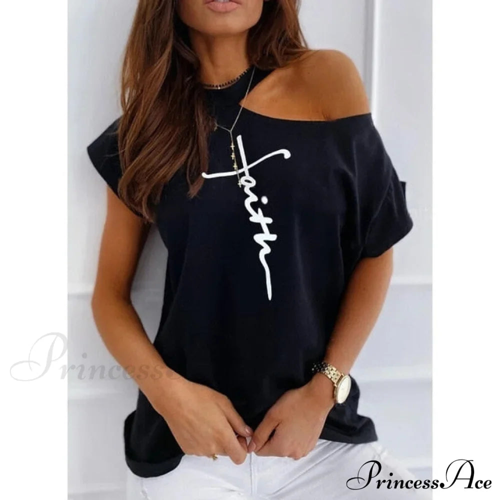 Casual Print Short Sleeve O-neck Tops image 5