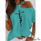 Casual Print Short Sleeve O-neck Tops image 13