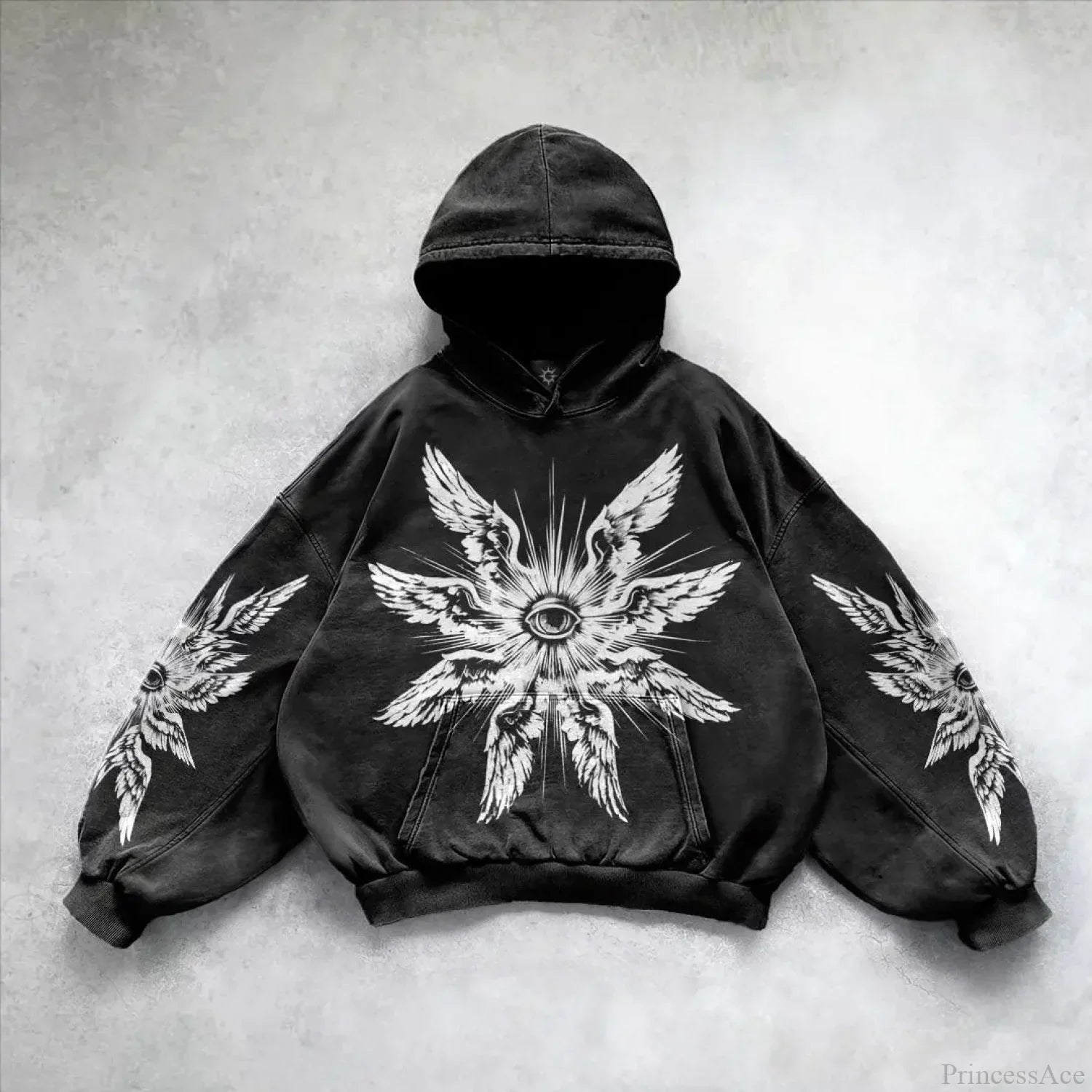 Casual Retro Gothic Printing Hoodie image 1