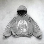 Casual Retro Gothic Printing Hoodie image 14