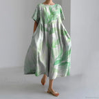 Casual Round Neck Floral Print Loose Long Summer Dress image 2