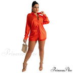 Casual - Set Elegant Women's Long and with Outfit Wide Solid Two Piece Arm Blouse Leg Loose Satin Pants image 9