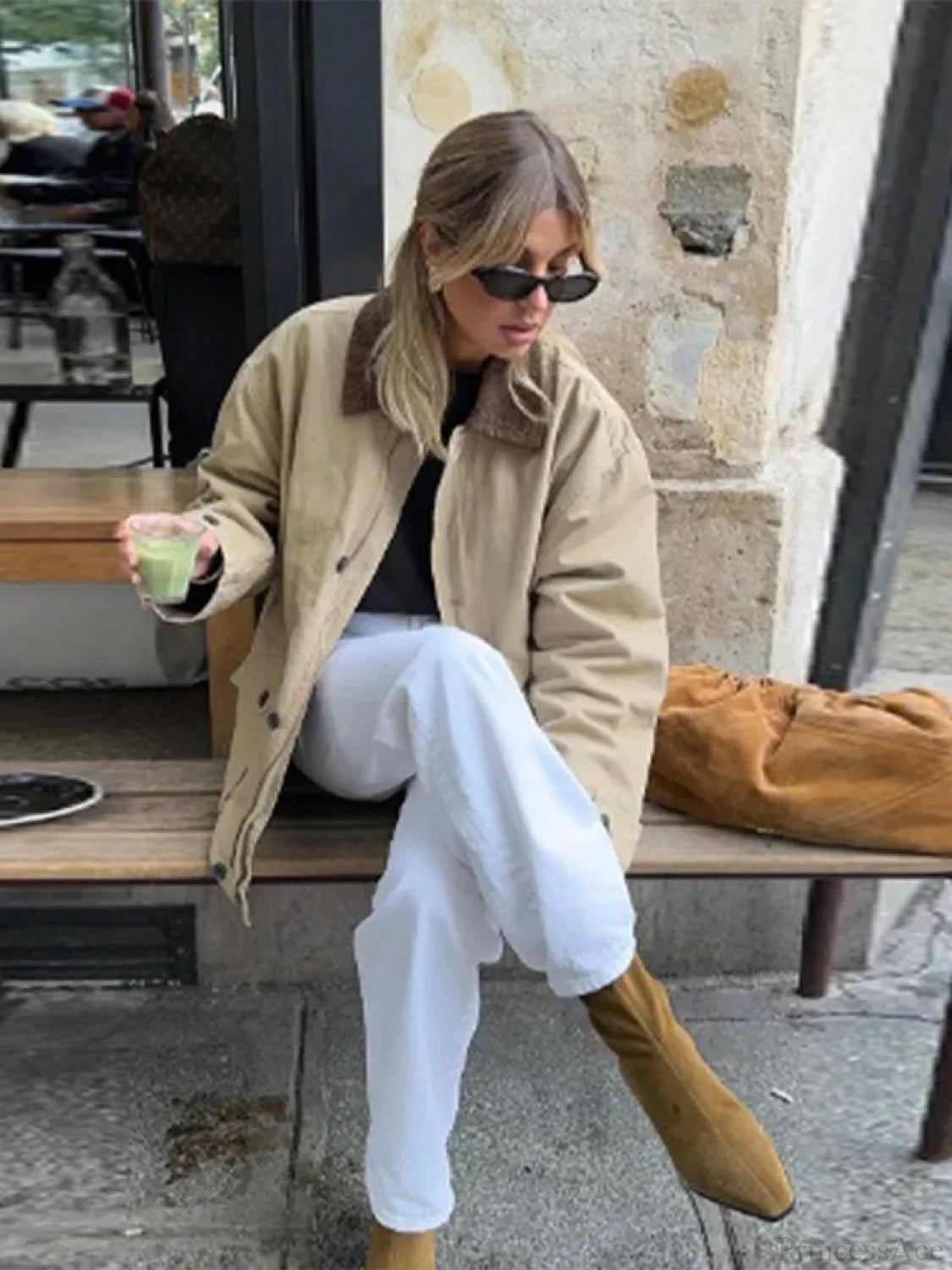 Casual Solid Bomber Jacket image 1
