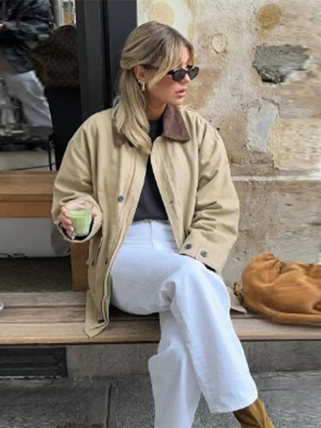 Casual Solid Bomber Jacket image 2