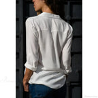 Casual Solid Color Long Sleeve Button Blouse image 4