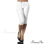Casual Stretch 3/4 Trousers Female Capris image 1
