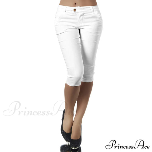 Casual Stretch 3/4 Trousers Female Capris image 1