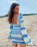 Casual Summer Stripe Knit Bodycon Dress for Women image 4