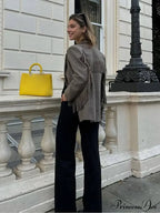 Casual Tassels Patchwork Long Sleeves Lapel Single Breasted Buckle Slim Stylish Coat image 3