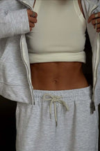 Casual Zip Hooded Embroidered Sweatpants Two Piece Set image 8
