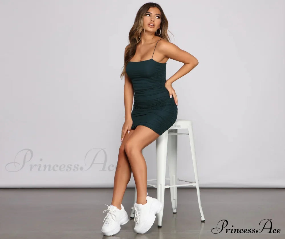 Casually Slay Square Charming Neck Ruched Mini Dress image 8