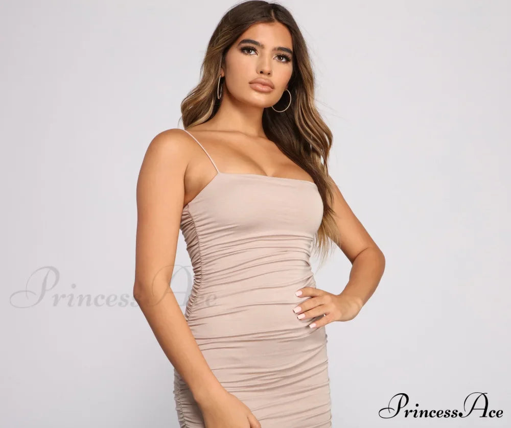 Casually Slay Square Charming Neck Ruched Mini Dress image 3