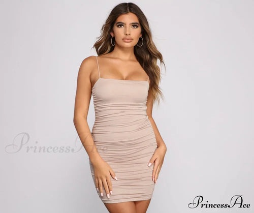 Casually Slay Square Charming Neck Ruched Mini Dress image 1