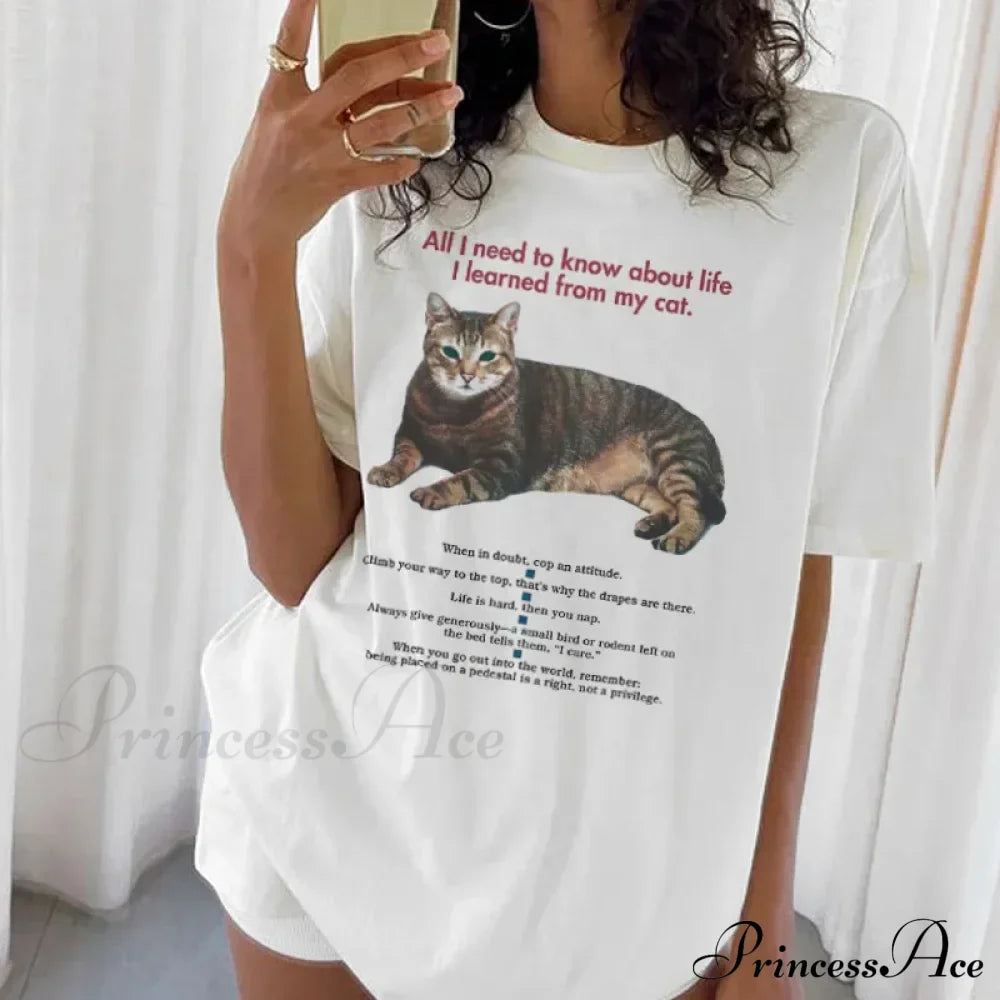 Cat Elegant Quotes GraphicT-Shirt image 1