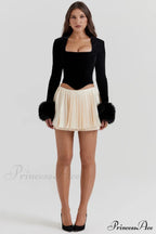 Catriona Black Stylish Velvet Bra image 5