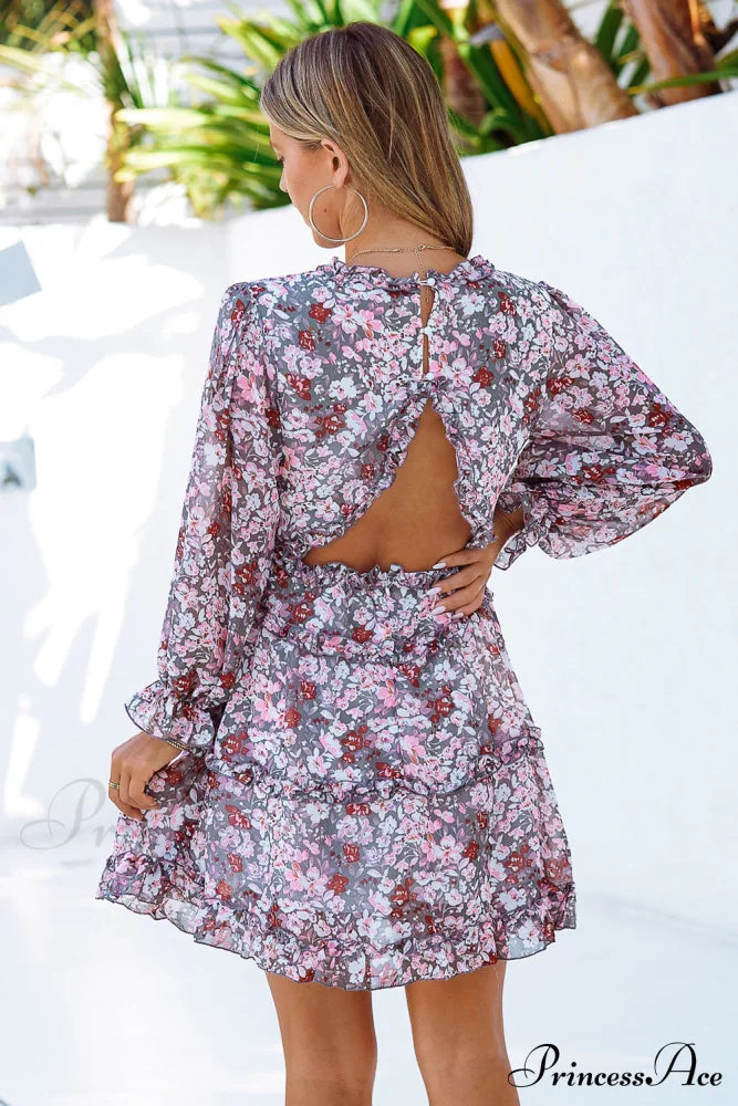 Causal Loose Solid Color Pleated Classic V-Neck Long Puff Sleeves Sweater Dress image 13