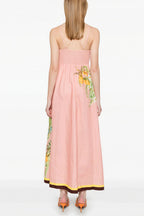 High Waist Print Cami Casual Maxi Dress image 6