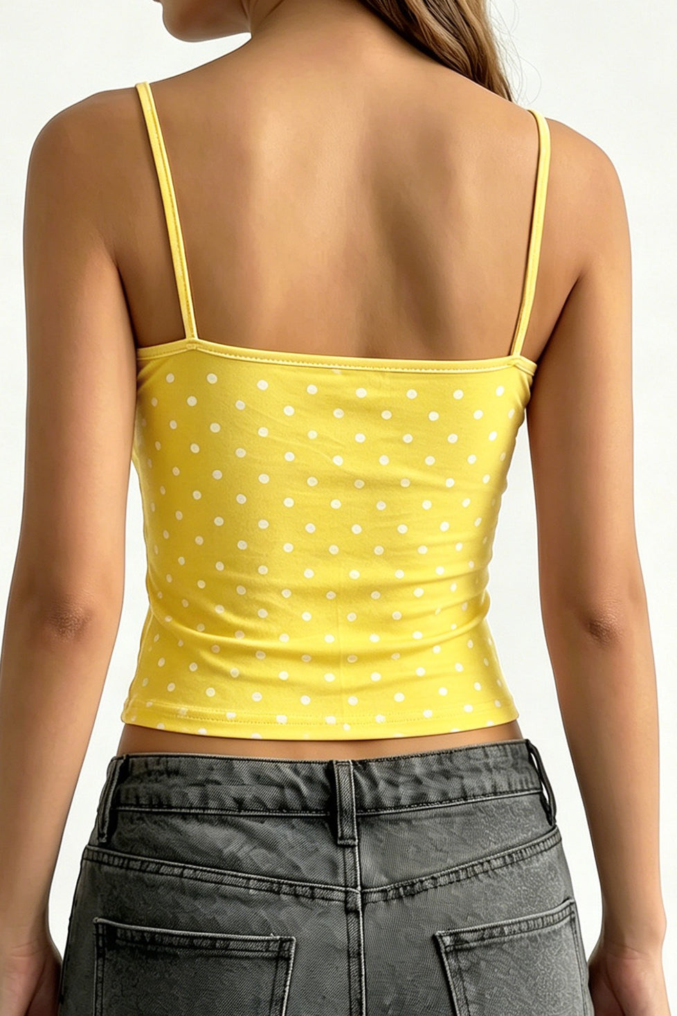 Casual Polka Dot Solid Slim Cami Top image 9