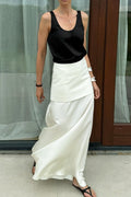 Vintage Satin High-Waist Maxi Skirt image 1