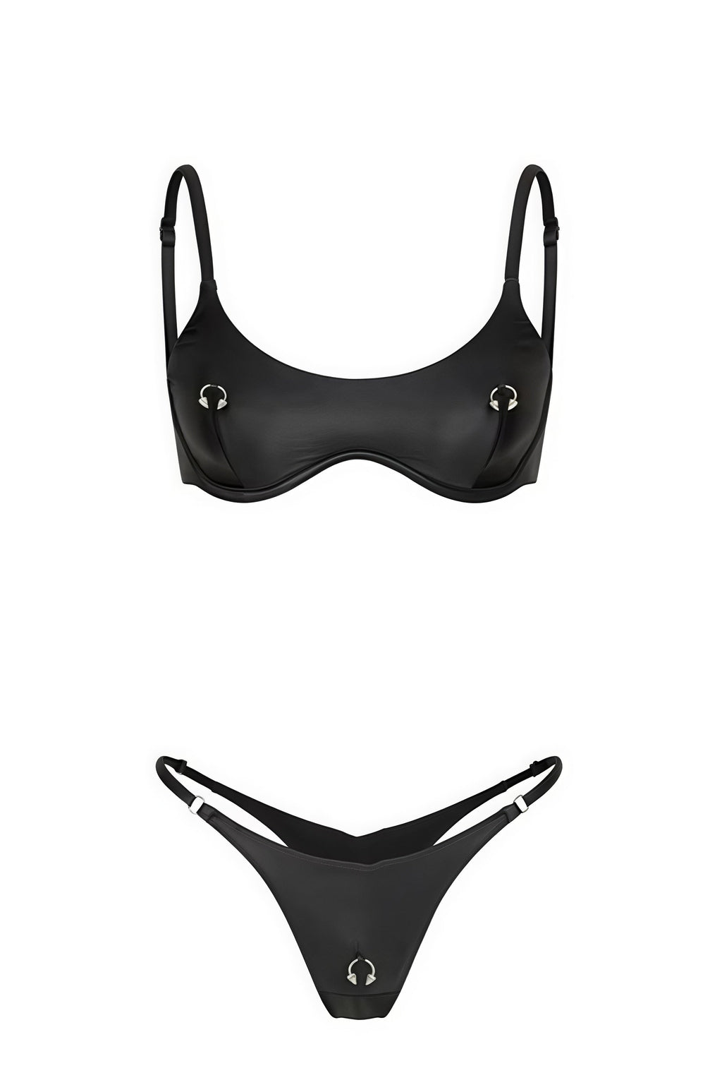 Sexy Solid High Waist Push Up Bikini Sets image 3