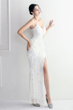 Intricate Beadwork Figure Hugging Gown Formal Dress image 9