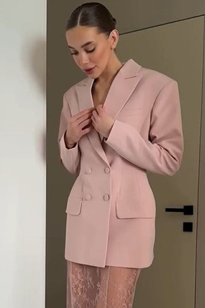 Pink Buttoned Blazer image 4