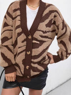 Plus Size Leopard Knit Cardigan image 3