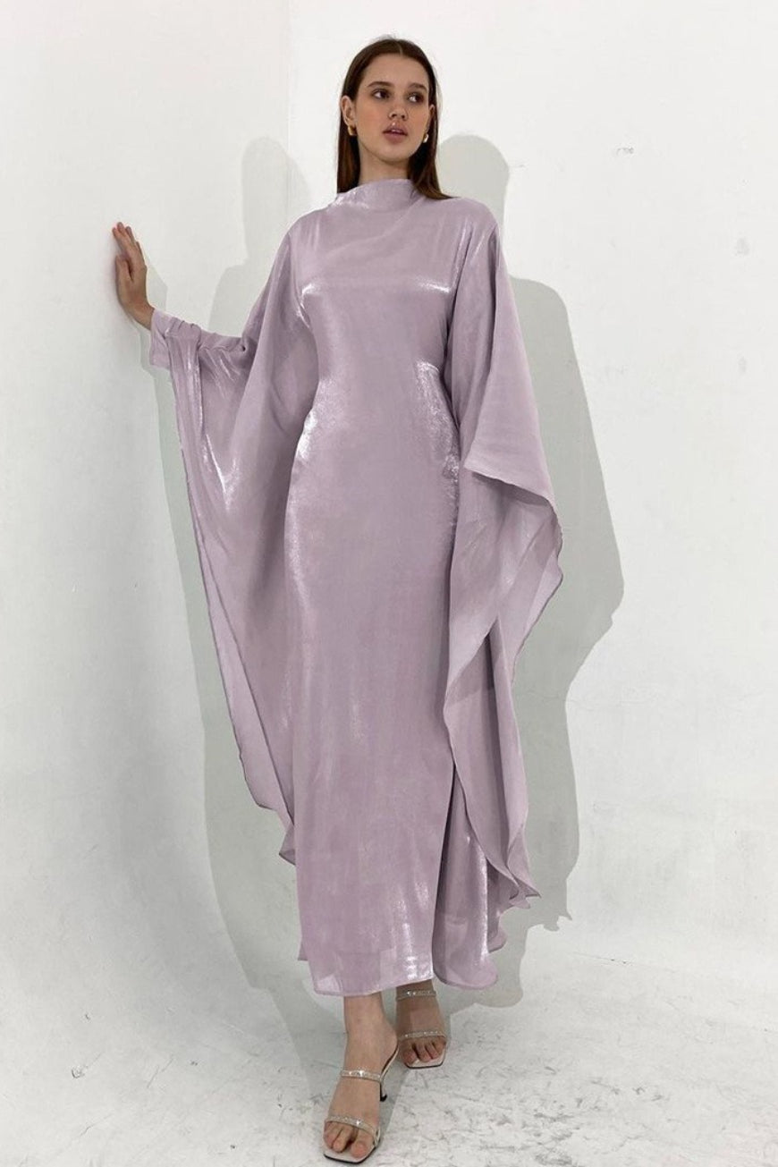 Silky Flowy Loose Robe Style Midi Dress image 2