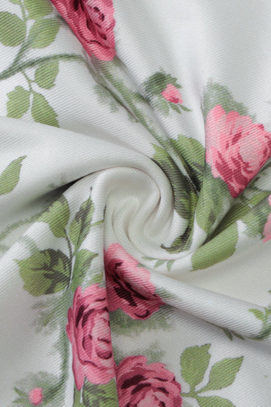 Strapless Spaghetti Strap Slim Waist Floral Dress image 4